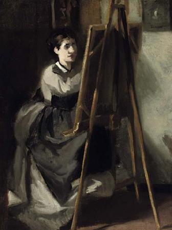 Eva Gonzales Portrait of Sister as Artist oil painting picture